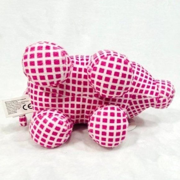Manhattan Toy Company Jellybeans Cotton Candy Pig/Pink Check Plush Pig - Picture 5 of 9